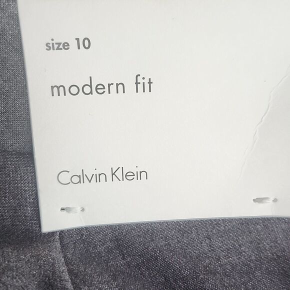 Calvin Klein NWT Modern Fit Charcoal Gray Trouser Dress Pants, 10 - Picture 8 of 11